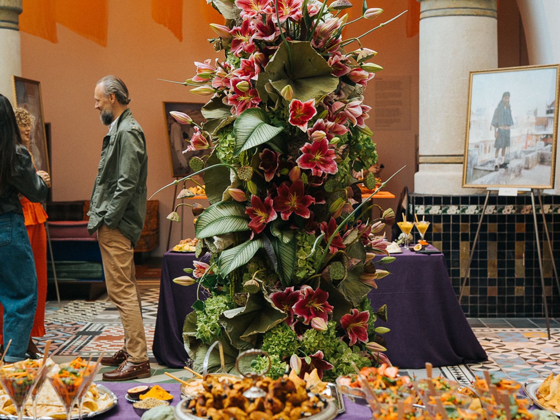 Aranżacja florystyczna na evencie w Messalka Events